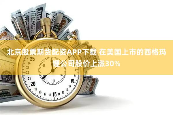 北京股票期货配资APP下载 在美国上市的西格玛锂公司股价上涨30%